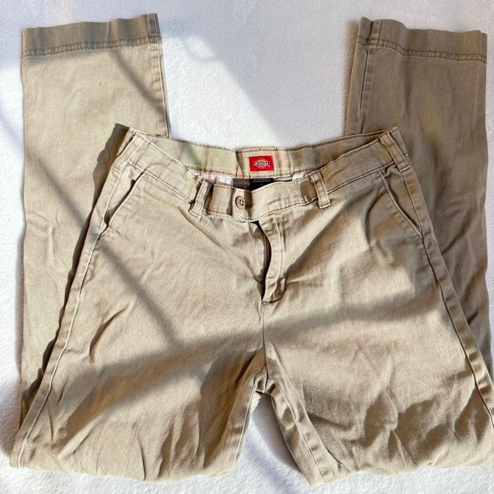 Dickies tan & cream girls khaki pants size 16